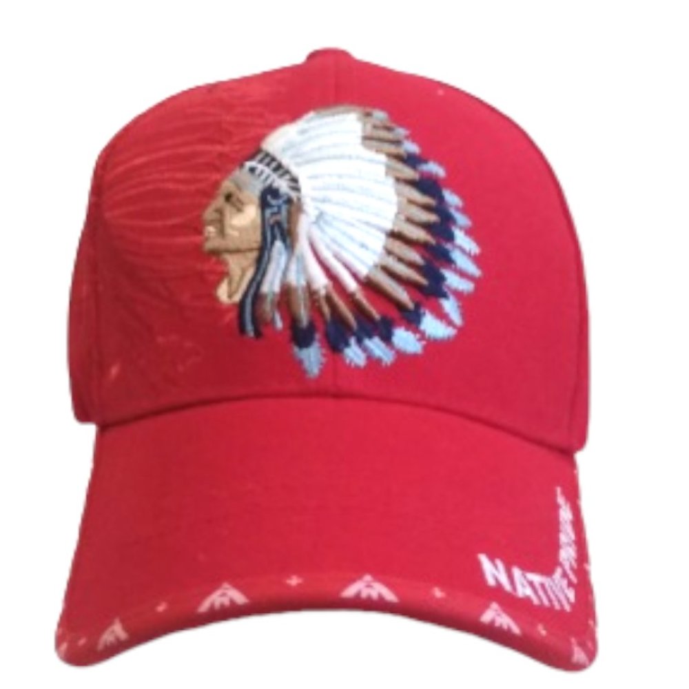 Tribal Design Red Baseball Cap